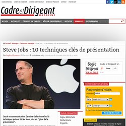 Steve Jobs : 10 techniques clés de présentation