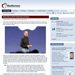 Steve Jobs on Mock Turtlenecks and Jeans