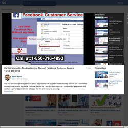Be Well-Versed In Troubleshooting Through Facebook Customer Service 1-850-316-4893