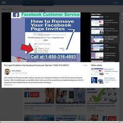 Fix Login Problems Via Facebook Customer Service 1-850-316-4893?