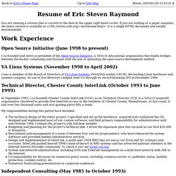 resume curriculum raymond steven pearltrees pentadactyl vitae eric start upper corner current date hand right