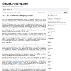 Blog Archive » Work 2.0 – the interruptible programmer