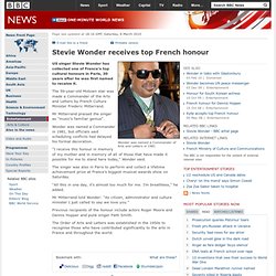 Stevie Wonder receives top French honour