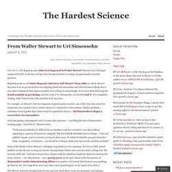 From Walter Stewart to Uri Simonsohn « The Hardest Science