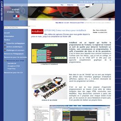 Site STI de l'académie d'Orléans-Tours - [STI2D-SIN] Créez vos blocs pour ArduBlock