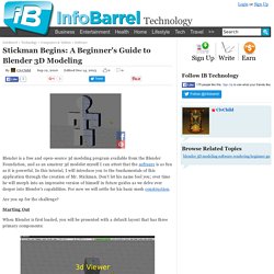 Stickman Begins: A Beginner's Guide to Blender 3D Modeling