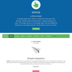 stickUp - a free jQuery Plugin