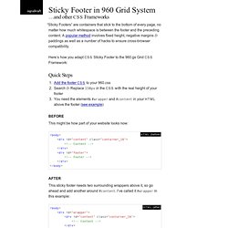 Sticky Footer in 960 Grid System on signalkraft