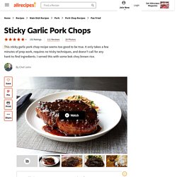 Sticky Garlic Pork Chops