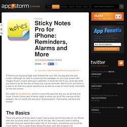 Sticky Notes Pro for iPhone: Reminders, Alarms and More