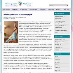 Morning Stiffness Among Common Symptoms of Fibromyalgia