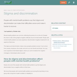 Stigma and discrimination