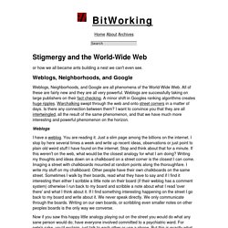 Stigmergy and the World-Wide Web