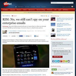 RIM: No, we still can't spy on your enterprise emails