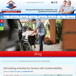 Stimulating Activities for Seniors with Limited Mobility
