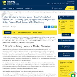 Follicle Stimulating Hormone Market - Growth, Trends And Forecast (2021 - 2026) By Types, By Application, By Regions And By Key Players - Merck Serono, MSD, IBSA, Ferring
