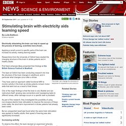 Stimulating brain with electricity aids learning speed