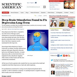 Deep-Brain Stimulation Found to Fix Depression Long-Term