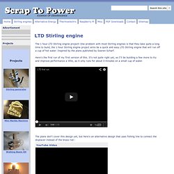 The 1 hour LTD Stirling project