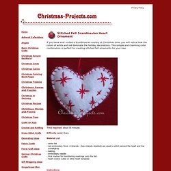 Stitched Felt Scandinavian Heart Ornament