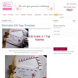 Stitchable Gift Tags Template