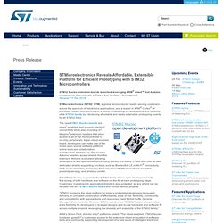 Microelectronics Reveals Affordable, Extensible Platform for Efficient Prototyping with STM32 Microcontrollers