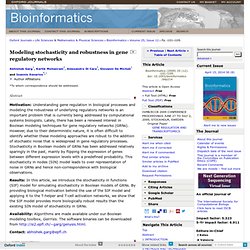 Modeling stochasticity and robustness in gene regulatory networks