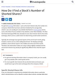 How Do I Find a Stock's Number of Shorted Shares?