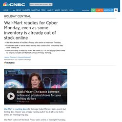 Wal-Mart out of stock online on Black Friday, ahead of Cyber Monday