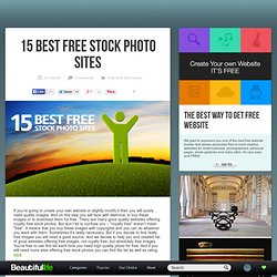 15 Best Free Stock Photo Sites