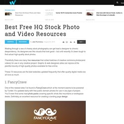 Best Free HQ Stock Photo & Video Resources