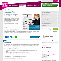 Stockbroker job information
