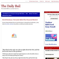 David Stockman: 'Bernanke Killed The Financial Markets'