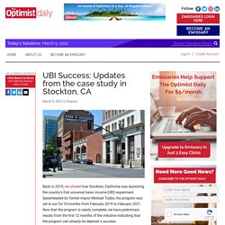 UBI Success: Updates from the case study in Stockton, CA