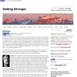 Stoicism /  Getting Stronger