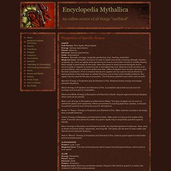 Stones and Metals - Encyclopedia Mythallica