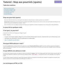 Stop aux pourriels (spams)