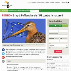 Stop à l’offensive de l’UE contre la nature