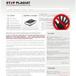 Stop au plagiat sur touche-pas-mon-contenu.org