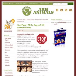 Stop Puppy Mills: Puppy Mill Awareness Day