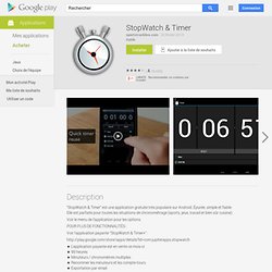 StopWatch & Timer (OUTIL PROF)