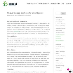Unique Extra Storage for Apartments