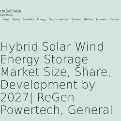 Hybrid Solar Wind Energy Storage Market Size, Share, Development by 2027