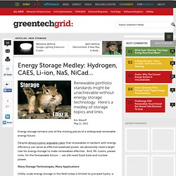 Energy Storage Medley: Hydrogen, CAES, Li-ion, NaS, NiCad...