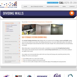 Self Storage Partitions Unit-Dividers & Walling