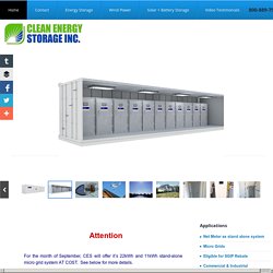 Clean Energy Storage inc. - Energy Storage, Powergrid, Energy Storage Systems