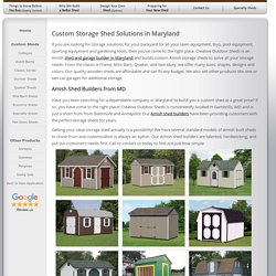 Custom Storage Shed Solutions
