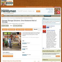 Garage Storage Solutions: One-Weekend Wall of Storage