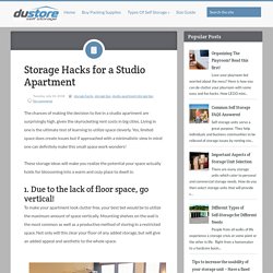 Storage Hacks for a Studio Apartment ~ Du-store Secure Dubai Self Storage