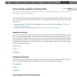 Purchasing iCloud Storage and Billing